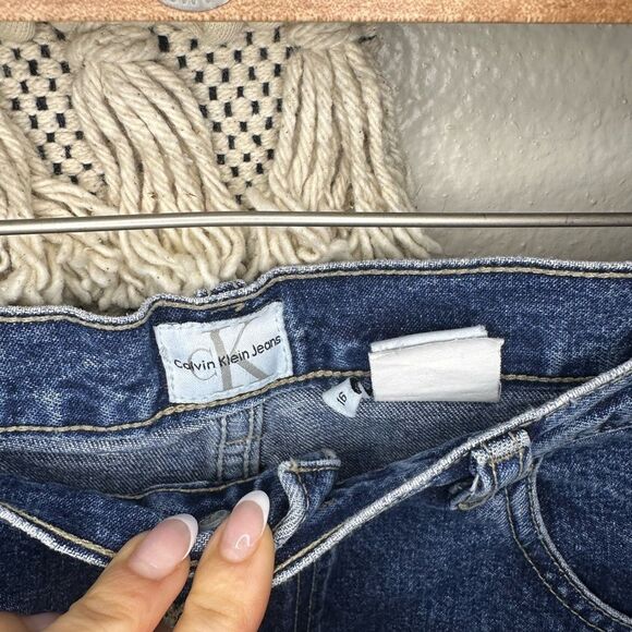 Calvin Klein Blue Jean Cutoff Shorts - Picture 4 of 5